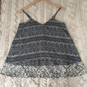 Collective Concepts Black White Print Cami Tank Small